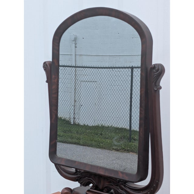 Vintage Ornate Victorian Mahogany Dressing Table Mirror For Sale - Image 11 of 11
