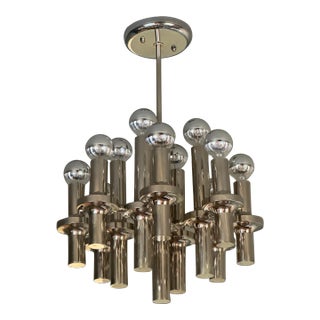 Gaetano Sciolari Chandelier, Italy, 1970s Unmarked For Sale