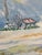 Late 20th Century Large Vintage Winter Landscape Oil Painting on Canvas in Ornate Gilt Frame Signed For Sale - Image 5 of 7