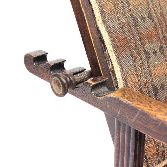 Early 20th Century Arts & Crafts Oak Reclining Chair For Sale - Image 15 of 18