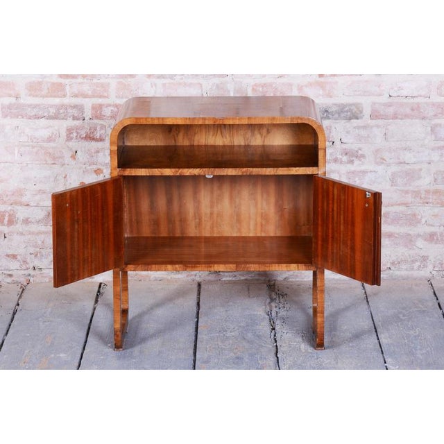 Art Deco Cabinet in Walnut & Veneer, Czech, 1920s For Sale - Image 9 of 15