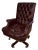 Late 20th Century Old Hickory Leather Executive Tufted Swivel Chair High Back For Sale