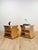 Unique Curved Hourglass Double Sided Nightstand Pair Vintage Accent Post Modern For Sale - Image 16 of 17
