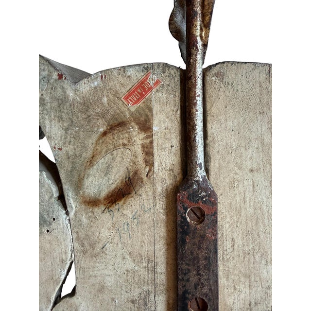 Mid 20th Century Large Mid Century Vintage Italian Iron and Wood Wall Decor With Fruits and Leaves For Sale - Image 5 of 8