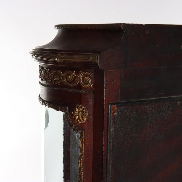 Antique French Mahogany & Ormolu Vitrine With Vernis Martin Panels Circa 1890 For Sale - Image 12 of 12