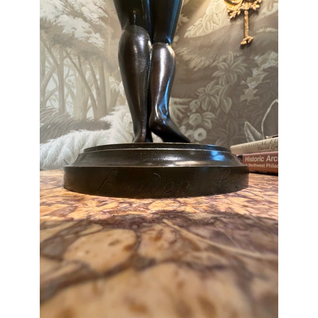 Metal 19th Century Patinated Bronze Figure of a Young Woman by Houdon For Sale - Image 7 of 12