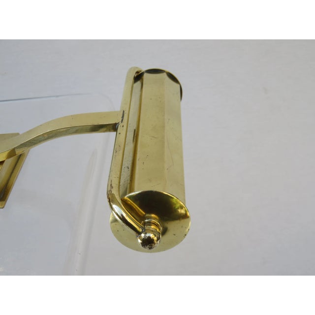 Art Deco Polished Brass Cubist Piano Light, 1920s For Sale - Image 9 of 15