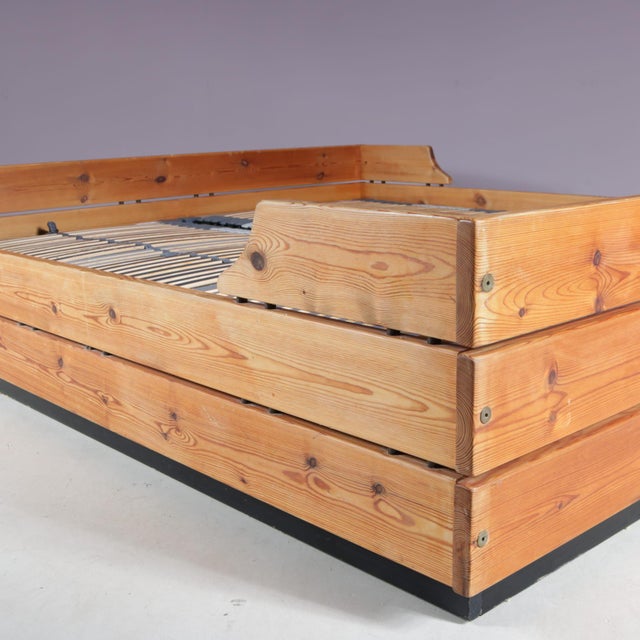 Finnish Pine Wooden Bed, 1970s For Sale - Image 6 of 15