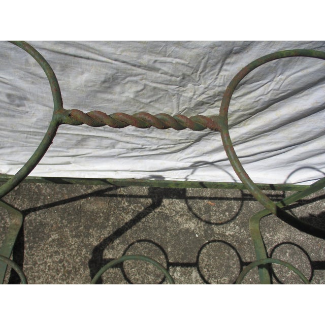 Metal Antique French Victorian Wrought Iron Rare Two Tier 5 Pot Planter For Sale - Image 7 of 7