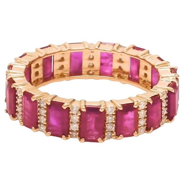 Natural 2.91 cts ruby with 0.32 cts diamond ring in 18k gold For Sale - Image 15 of 18