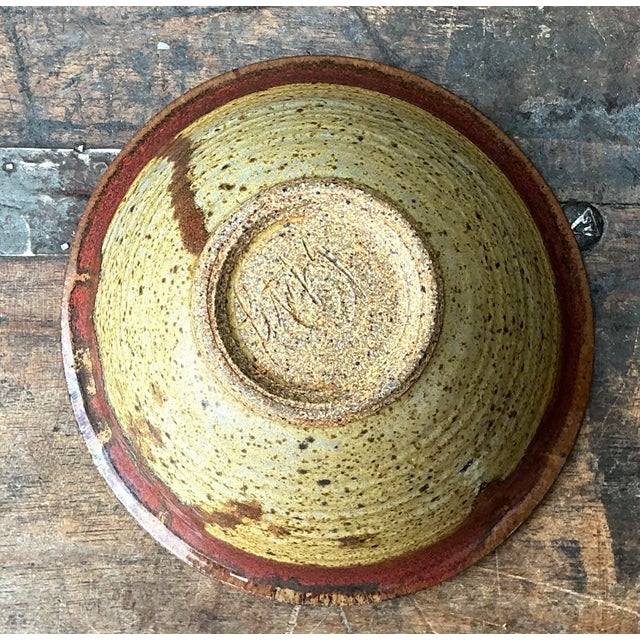 Sienna Vintage Original Studio Pottery Bowl For Sale - Image 8 of 12