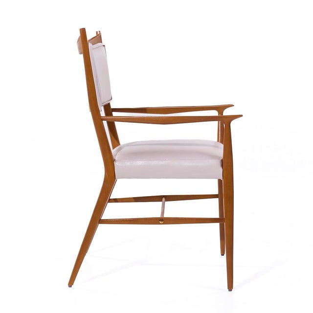 Paul McCobb for Calvin's Irwin Collection Mid Century Leather Dining Chairs - Set of 8 For Sale - Image 13 of 17