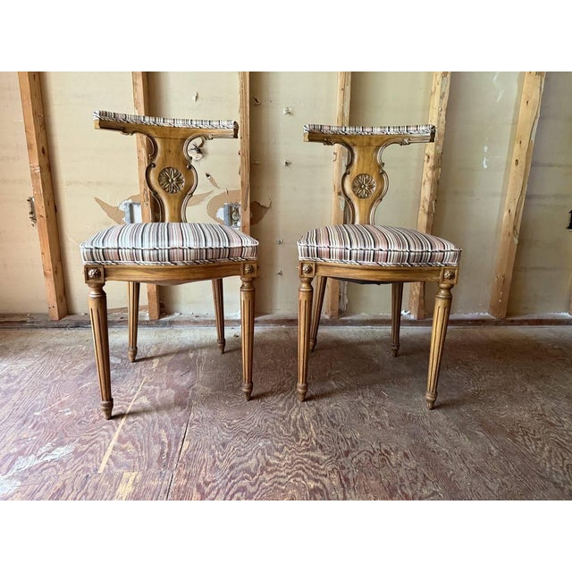 Mid 20th Century Mid 20th Century Set of 4 Neoclassical Style Dining Chairs For Sale - Image 5 of 17