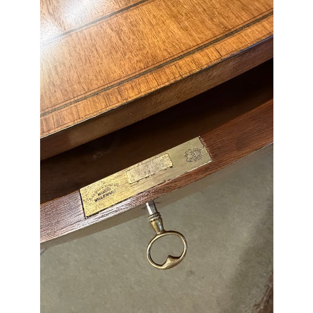 1920s Pair of 1920s English Inlaid Mahogany Dropleaf Pembroke Tables For Sale - Image 5 of 8