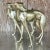 Vintage Boho Monumental White Brass Standing Dogs - a Pair For Sale - Image 9 of 10