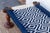 Blue Long Blue & White Woven Charpai Bench For Sale - Image 8 of 10