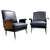 Set of Mid-Century Modern Armchairs in Walnut and Vegan Leather, Italy, 1960s For Sale - Image 9 of 9