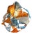 Multi Léa Pendant Lamp in Bio Material with Natural Dyes by Thibault Philip For Sale