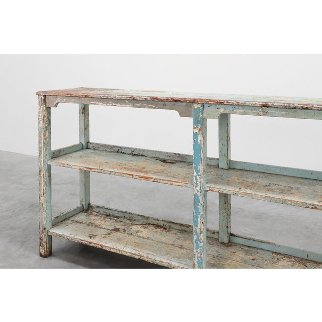 Wood Industrial Console Table, France, 1900s For Sale - Image 7 of 15