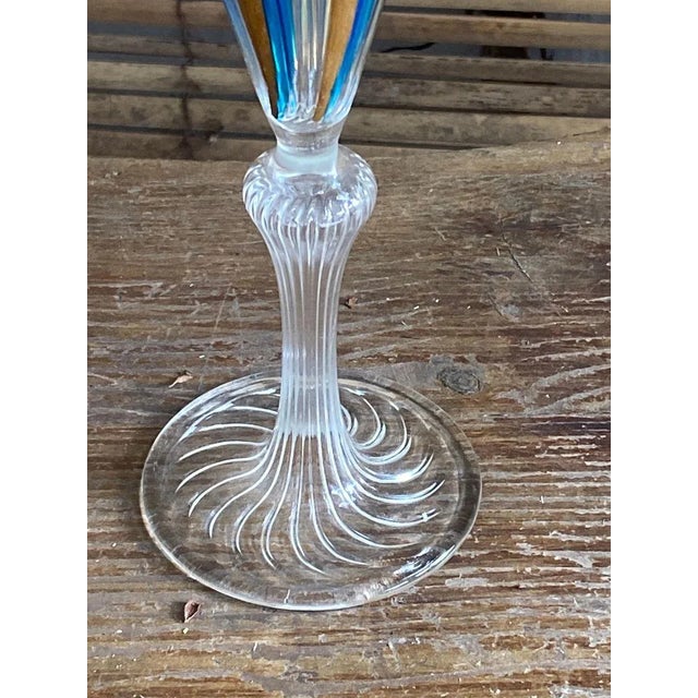 Hand-Painted Gold 24-Karat Venitian Vase, 1970s For Sale - Image 6 of 18