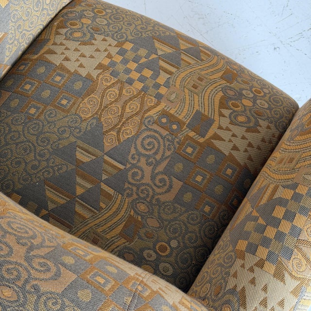 Tan 1980s Tri Leg Postmodern Lounge Chairs by Preview, 2 Pieces For Sale - Image 8 of 8