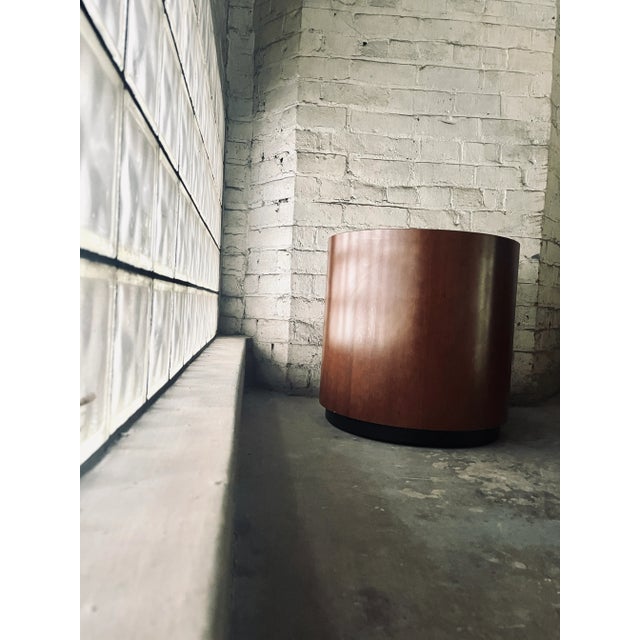1970s Mid-Century Modern Cylindrical Table Attributed to Paul Mayen For Sale - Image 6 of 9