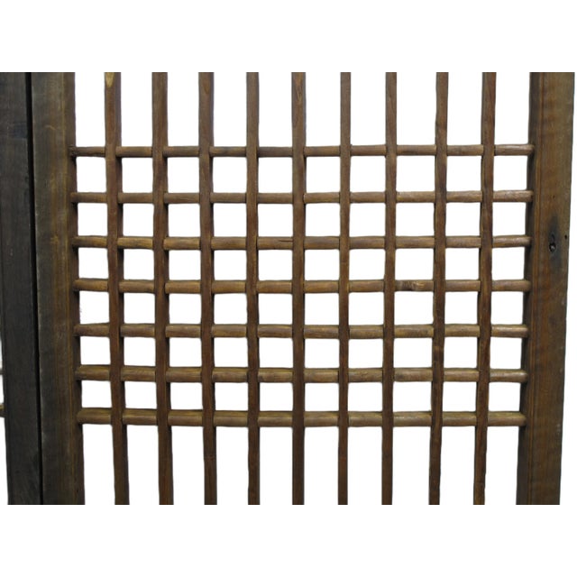 2000 - 2009 Pair of Vintage Chinese Latticed Screen Panel 6 For Sale - Image 5 of 7