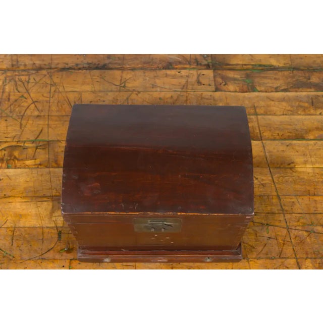 Chinese Late Qing Dynasty Document Box with Brass Lock and Carrying Handles For Sale - Image 9 of 13