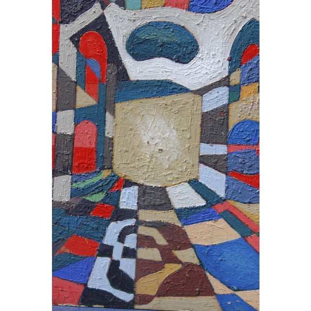 Jean Besnard, Abstract Composition, Oil on Panel, 1983 For Sale - Image 3 of 12