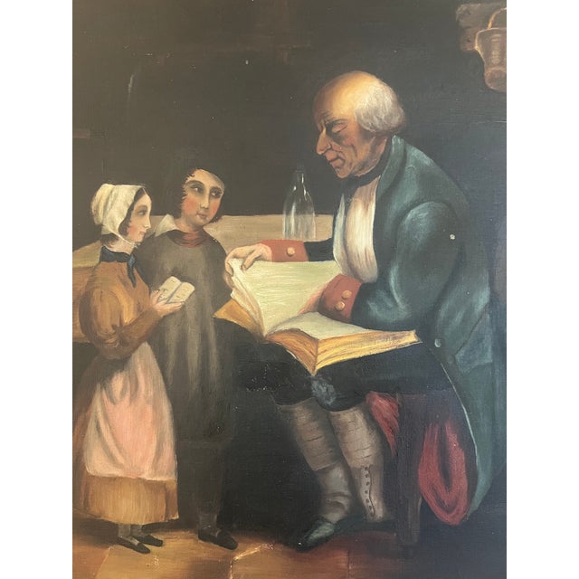 American Primitave School Oil Painting on Canvas, 19th Century For Sale In San Francisco - Image 6 of 12
