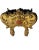 Rare 18th century Italian jardiniere carved wood gilded with inset genuine mineral stones colored agates, raised on four...