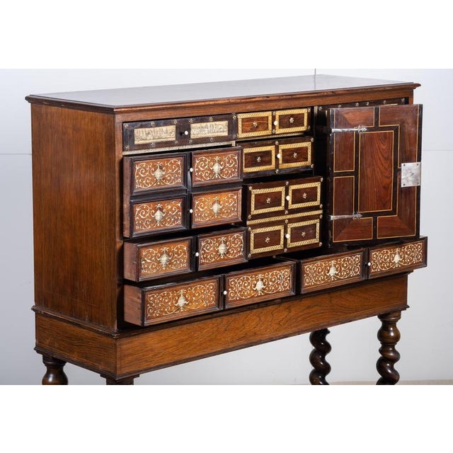 Baroque Italian Renaissance Rosewood Desk with Twisted Legs, 17th-18th Century For Sale - Image 3 of 7