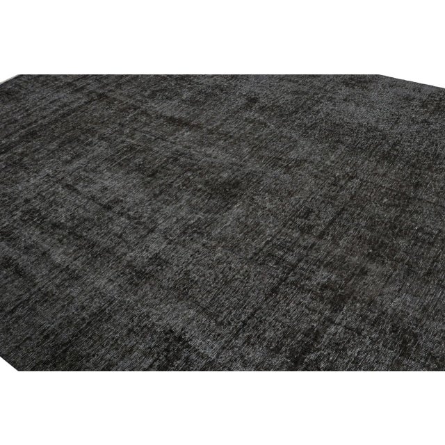 Rug & Kilim Vintage Persian Rug in Black and Gray, From Rug & Kilim For Sale - Image 4 of 7
