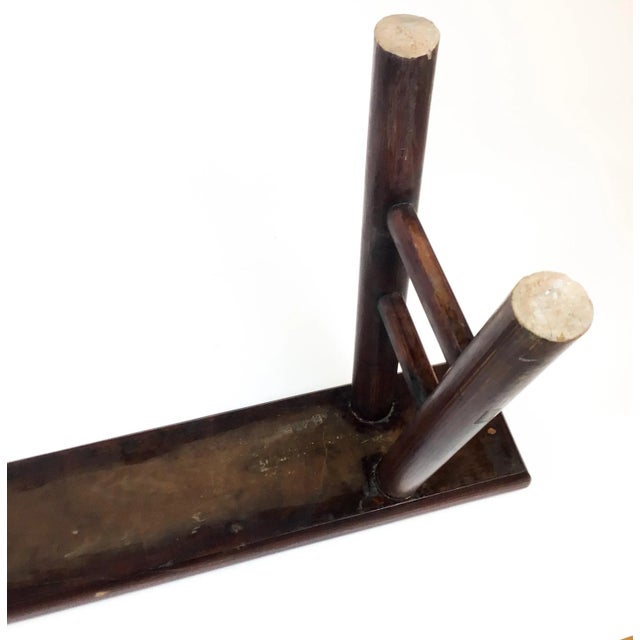 Antique Wood Bench Modernist Chinese Style For Sale - Image 11 of 12