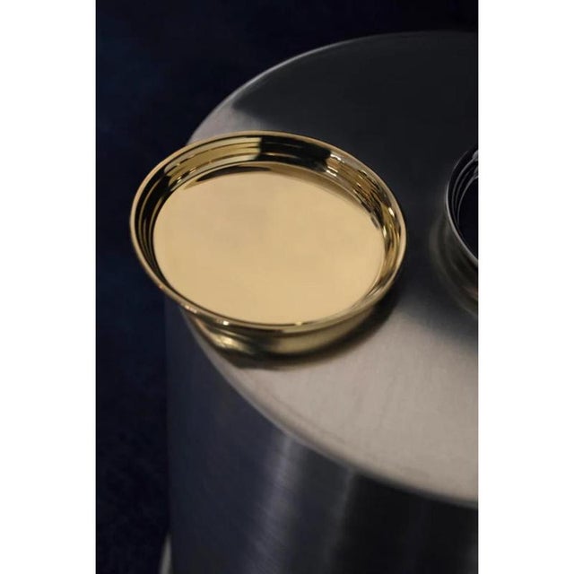 Rl 01 Coasters with Rounded Edge in Polished Brass by Caspal, Set of 2 For Sale - Image 4 of 6