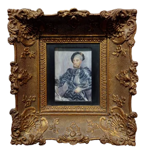 Miniature Portrait of a Gentleman Wearing an Armor Suit -18th Century Oil Painting