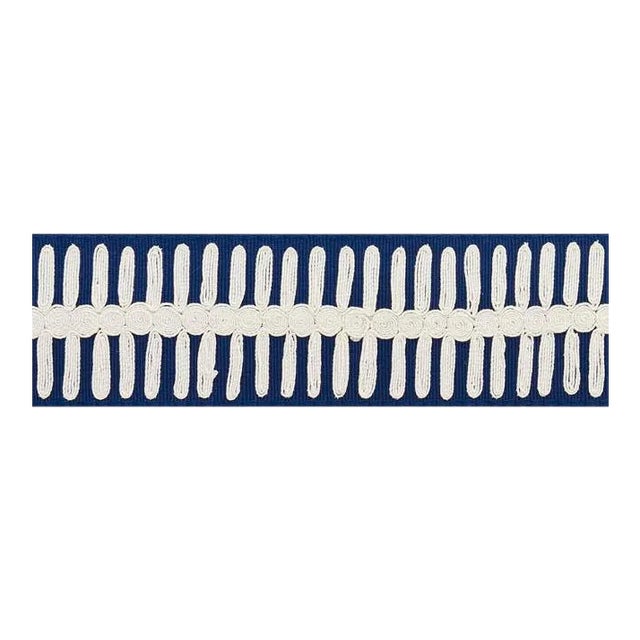 Schumacher Castille Tape Trim in Navy For Sale