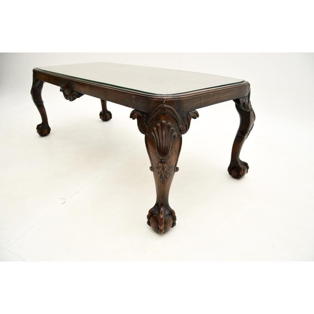 Wood Antique Walnut Coffee Table, 1900s For Sale - Image 7 of 8