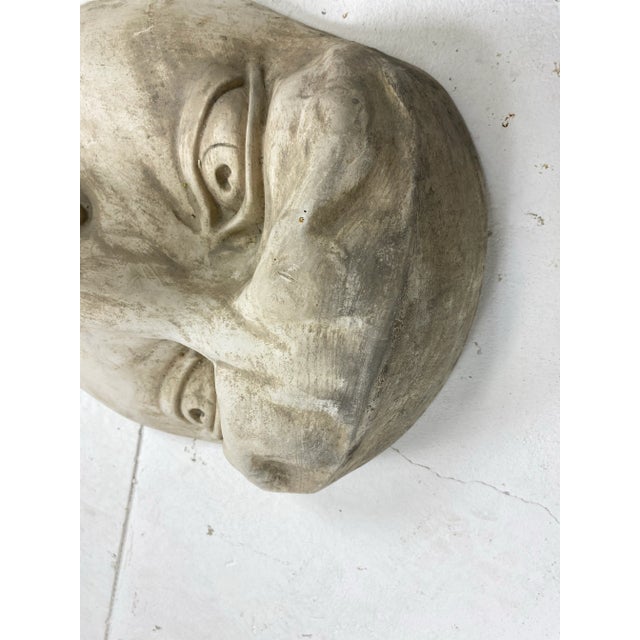 Rustic Mid Century Vintage Plaster Figural Wall Sculpture For Sale - Image 3 of 9