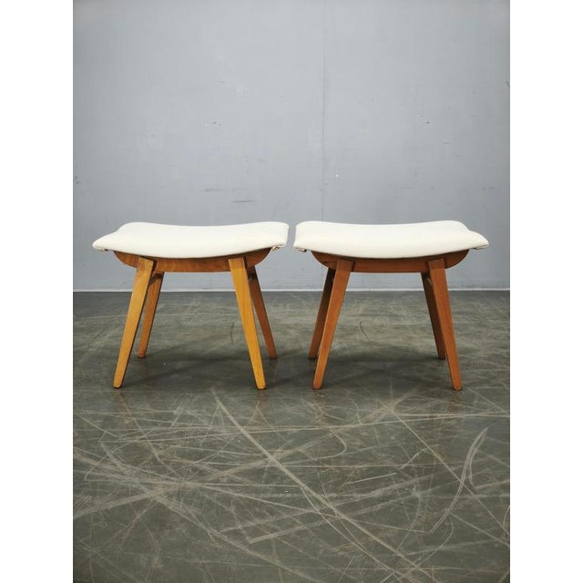Beech Wood Stools by Závod Malacky, Czechoslovakia, 1970s, Set of 2 For Sale - Image 10 of 12