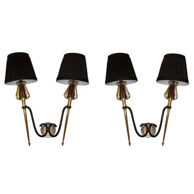 1950s Vintage Maison Lunel Sconces - a Pair For Sale - Image 5 of 7