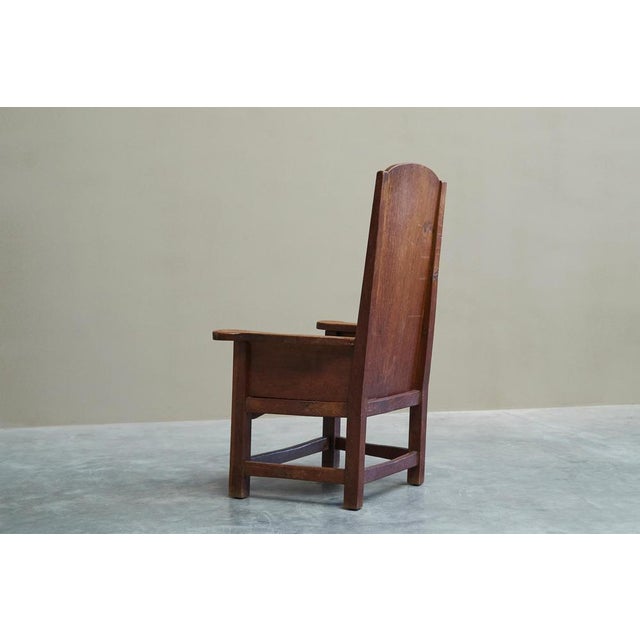 Antique Armchair in Oak, Europe 19th Century For Sale - Image 13 of 15