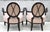Barbara Barry Baker Furniture Pink Chenille Mahogany Oval X Back Lounge Chairs a Pair. The chairs sits on dark mahogany X...