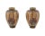 Antique Early Meiji Japanese Cloisonne Gold Stone Enamel Stripe Vases Attributed to Honda- Set of 2 For Sale - Image 4 of 6