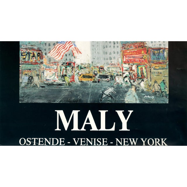 1990s 1990 French Exhibition Poster, Michel Maly at Galerie 26 (Paris) For Sale - Image 5 of 8