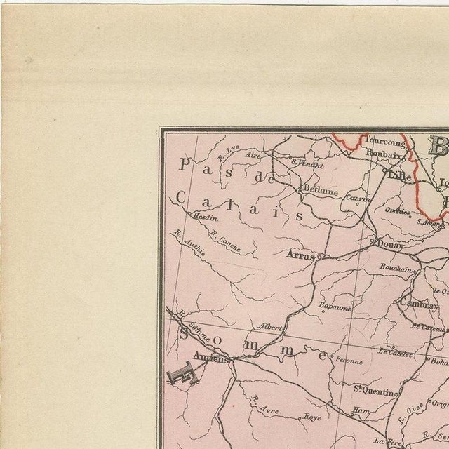 Paper Antique Map of Alsace-Lorraine, 1871 For Sale - Image 7 of 12