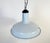 Metal Industrial Light Blue Enamel Factory Pendant Lamp, 1960s For Sale - Image 7 of 18