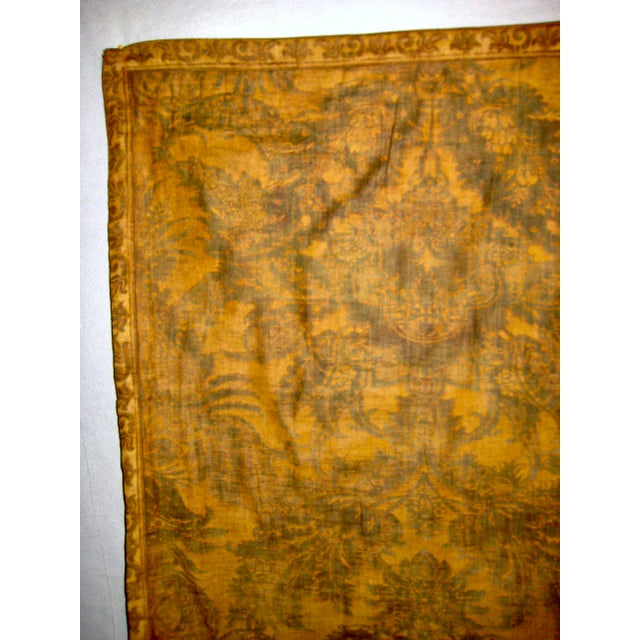 Antique Fortuny Saffron Tapestry For Sale - Image 9 of 9