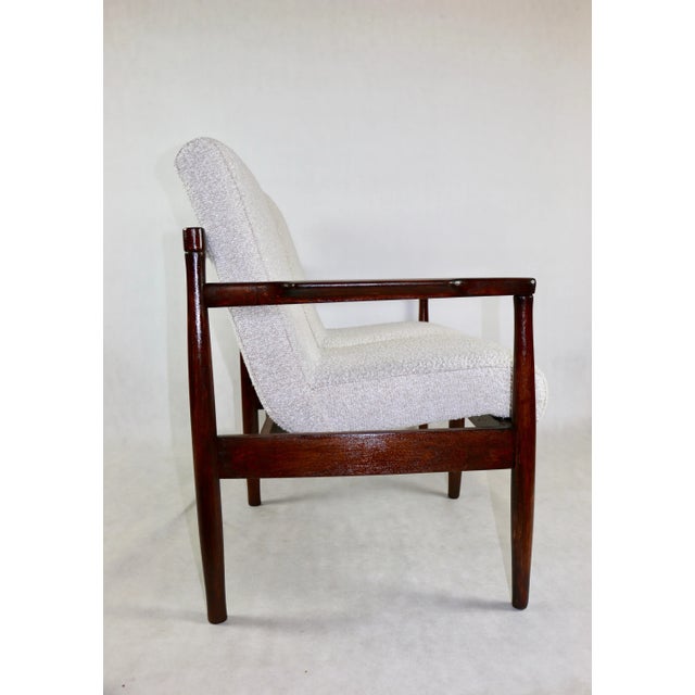 Vintage Double Sofa Bench in Ivory Bouclé, 1970s For Sale - Image 3 of 13