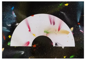Liam Hopkins, Corona Paintborne 1.4, Spray Paint on Paper